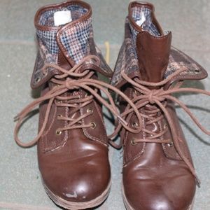 Brown fall boots